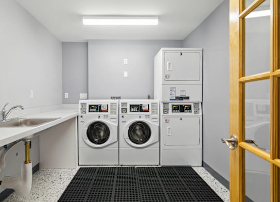 Laundry Room With Counterspace For Resident Usage, Mariners Hill, Marshfield, MA.