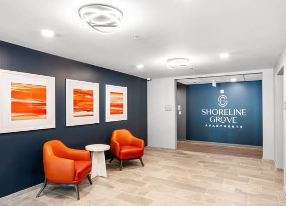 Seating Area at Shoreline Grove Apartments in Branford CT.