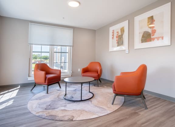 Seating Area at Shoreline Grove Apartments in Branford CT.