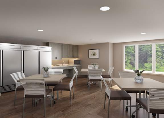 Community Room at 35 Broadway Apartments.