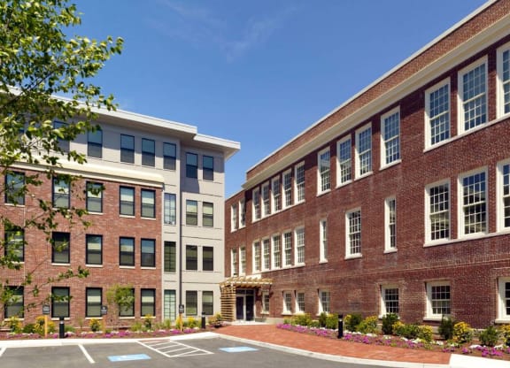 Side Entrance of Wilber School Apartments, MA.