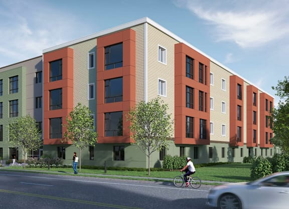 A rendering of 35 Broadway Apartments. at 35 Broadway, Menands, NY.