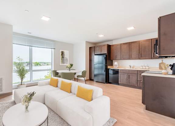 Kitchen, dining, and living room in Leefort Terrace, Salem, MA