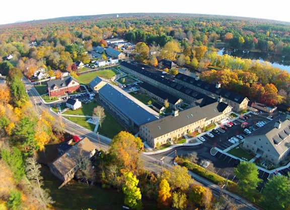 Building Aerial view at Ames Shovel Works Apartments, North Easton, MA, 02356