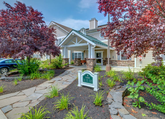 Exterior View And Landscaping at Leasing Office at The Birches at Chambers, New York, 12401