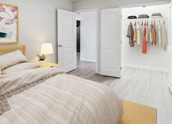 Bedroom at Shoreline Grove Apartments in Branford, CT.