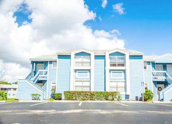 Colorful Buildings at Fishermans Landing Apartments in Ormond Beach, FL.
