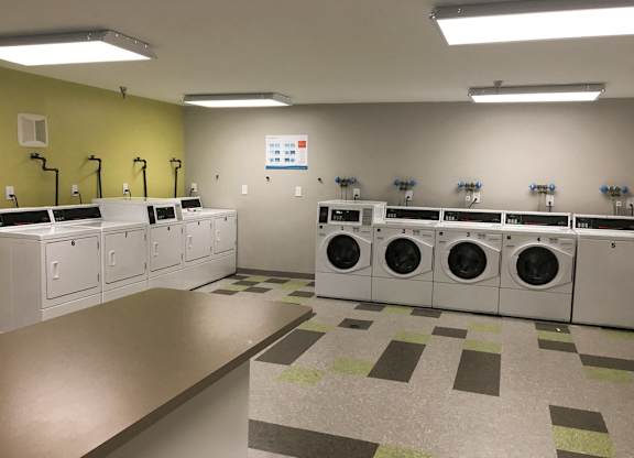 Community Laundry Room at North Stoughton Village Apartments in Stoughton, MA.