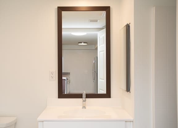 A bathroom with aat The Camelot, West Hartford, CT 06119  