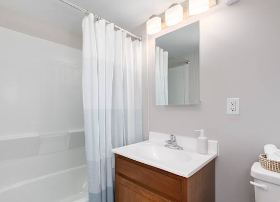 Primary Bathroom at 800 Southern Avenue Apartment Homes, Washington, 20032