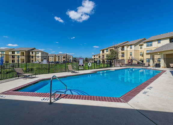 the swimming pool at our apartments