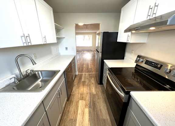 Refrigerator, oven, stove, dishwasher