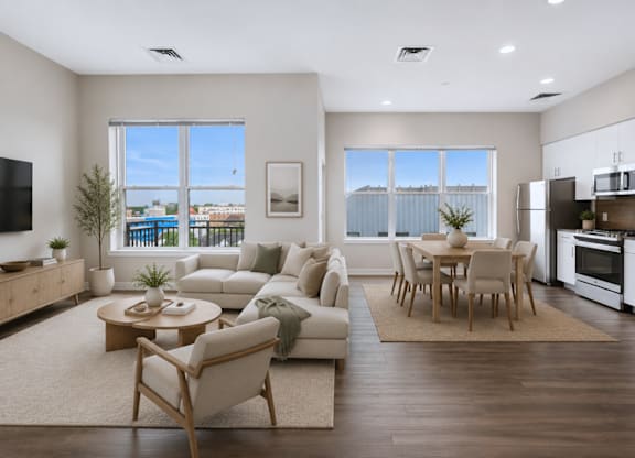 Valley and Bloom Apartments Living Room