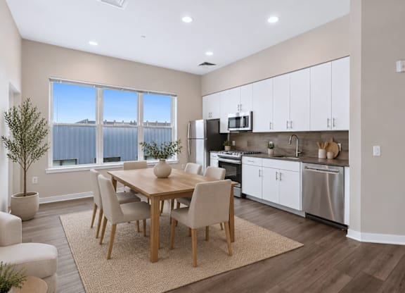 Valley and Bloom Apartments Montclair, NJ Kitchen and Dining Area