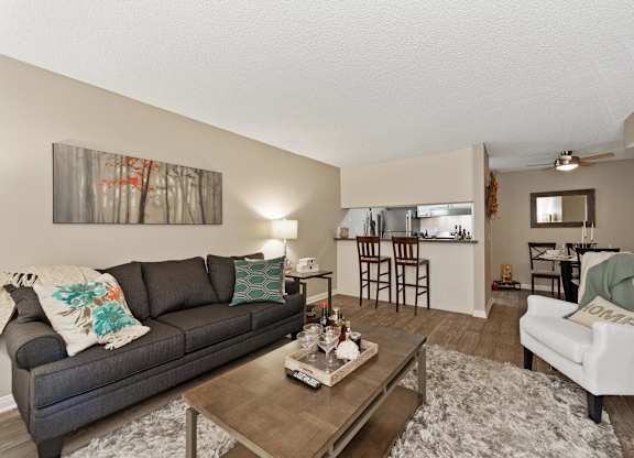 Living Room With Kitchen at Hills at Hacienda Heights, Hacienda Heights, CA