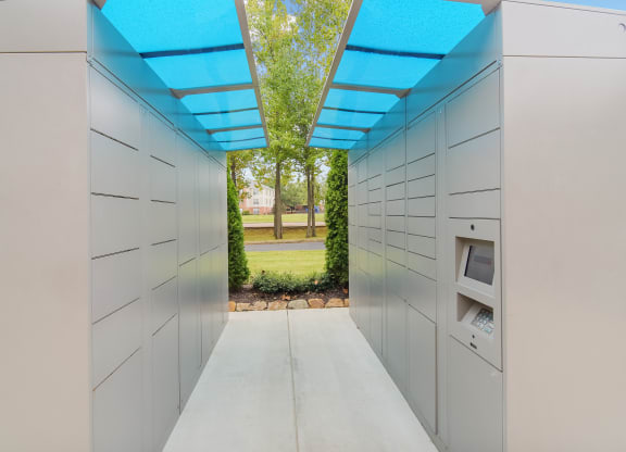 Package lockers at Highlands Apartment Homes, Bartlett, TN, 38135