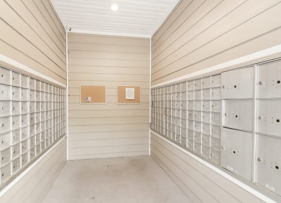 the lockers in the laundry room of the house are clean and ready for use at Bridgewater Apartment Homes, Mississippi 39047