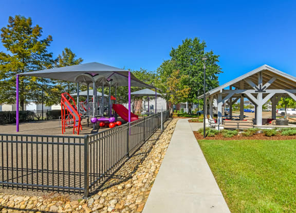 playground and gazebo at Crossgates Apartment Homes, Starkville