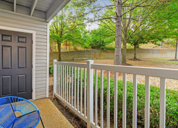 Patio at Lexington Pointe Apartment Homes in Oxford, Mississippi 38655
