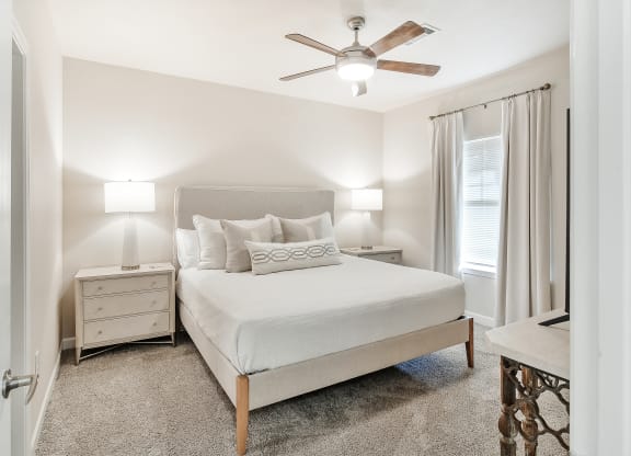 Beautiful Bright Bedroom With Wide Windows at Faulkner Flats Apartment Homes, Mississippi , 38655