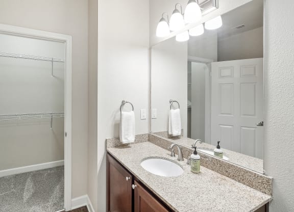 Designer Bathroom Suites at Faulkner Flats Apartment Homes, Oxford, MS, Mississippi , 38655