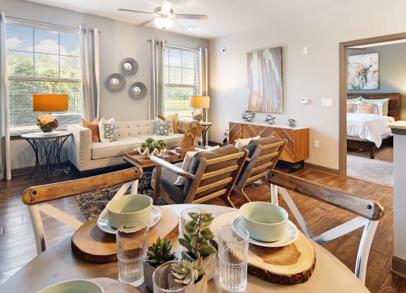 Model Dining Room at Audubon Park Apartments in Zachary, LA