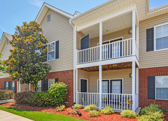 our apartments offer a balcony for residents to enjoy the view of the city at Landing at Willow Bayou in Bossier City, 71111