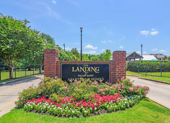 monument sign at Landing Willow Bayou in Bossier City, LA
