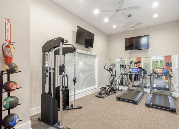 State-Of-The-Art Gym And Spin Studio at Lagniappe of Biloxi Apartment Homes, Biloxi, MS, Mississippi