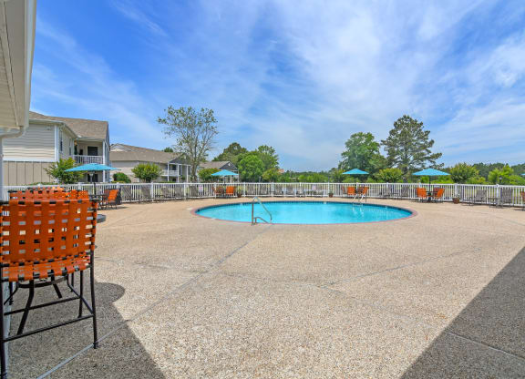 our resort style swimming pool is clean and ready for residents to enjoy at The Pointe Apartment Homes in Gautier, 39553