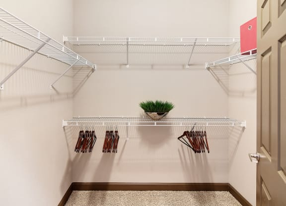 our spacious walk in closets at Kingston Crossing Apartment Homes, Bossier City