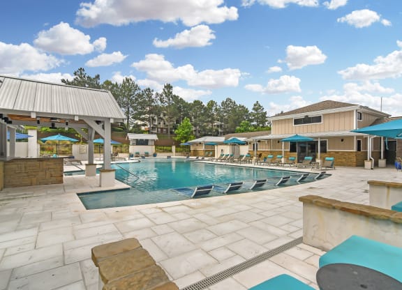 the swimming pool  at Parkwest Apartment Homes, Hattiesburg, MS