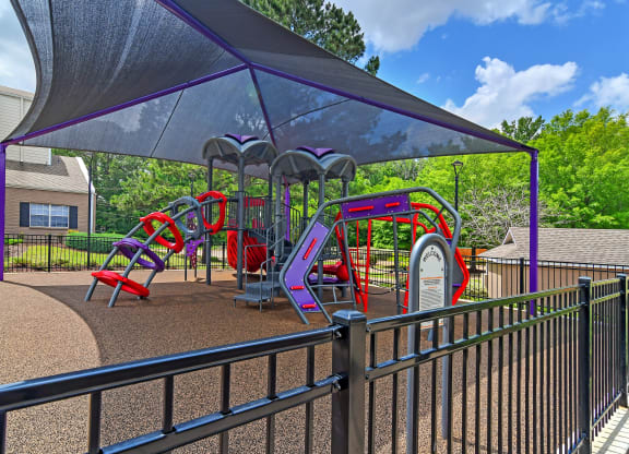 our playground is equipped with a variety of playground equipment at Highpointe Apartment Homes, Brandon, MS, Mississippi