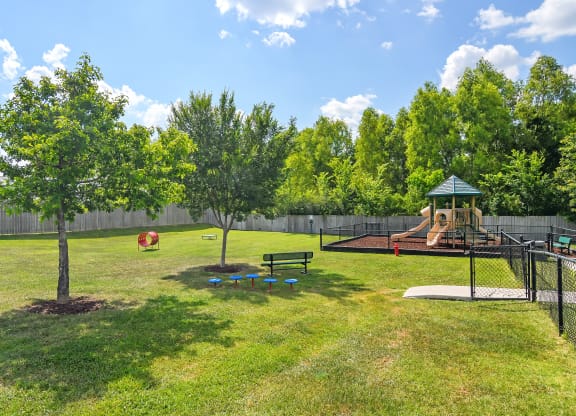 a park with a playground and a tree at Audubon Park Apartment Homes, Zachary, 70791