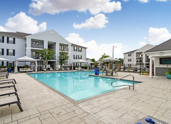 our apartments offer a swimming pool at our community gateway at Avalon Apartment Homes, Starkville, Mississippi, 39759
