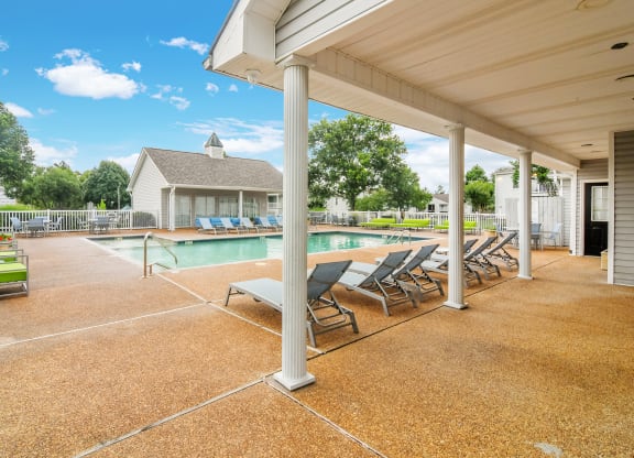 the pool at the preserve at polo woods apartments in at The Oliver Apartment Homes, Mississippi, 38654