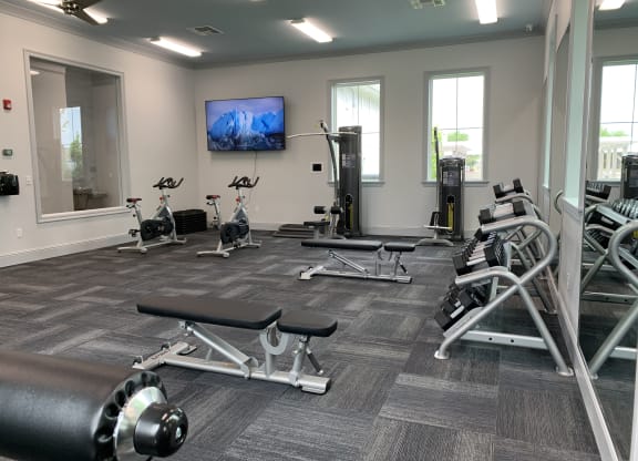 Fitness Center with Virtual Classes at Canebrake Apartment Homes, Shreveport, LA