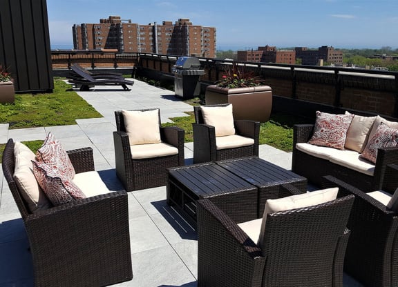 Enjoy Your Evenings At Rooftop Deck at Somerset Place Apartments, Illinois