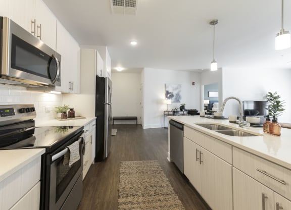 Kitchen appliances at The Whit Apartments, Indianapolis, 46204