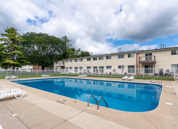 the swimming pool at our apartments