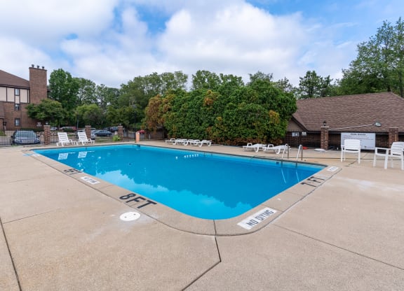 the preserve at ballantyne commons resort style swimming pool with chairs and a house