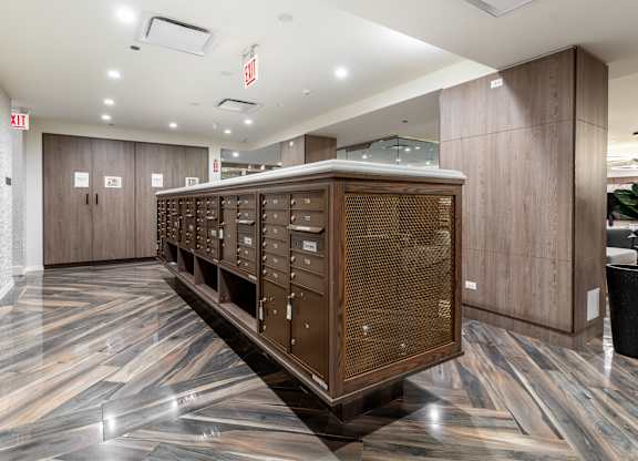 Locker Room at Park Heights by the Lake Apartments, Chicago, Illinois