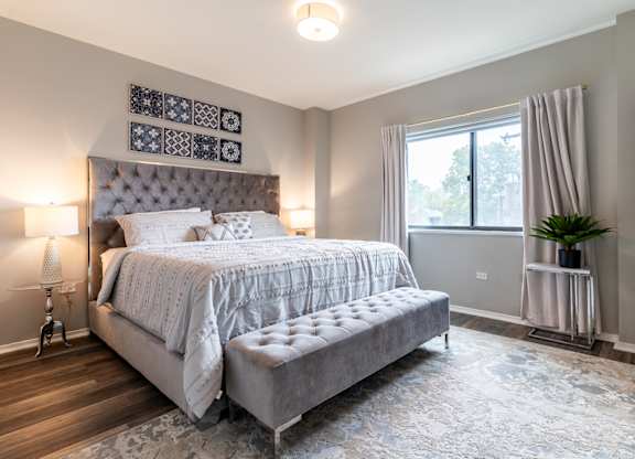 Comfortable Bedroom at Park Heights by the Lake Apartments, Chicago, IL, 60649