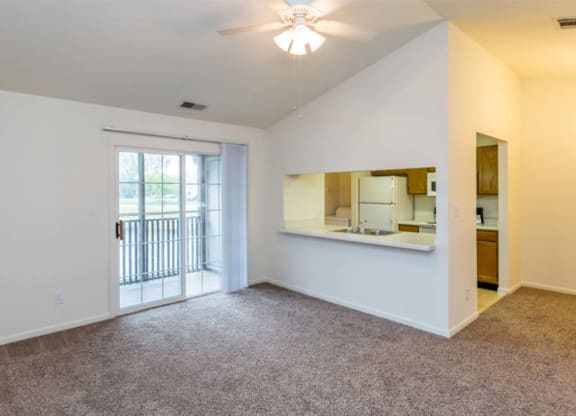 Spacious living room at Bexley Village, Indiana, 46143
