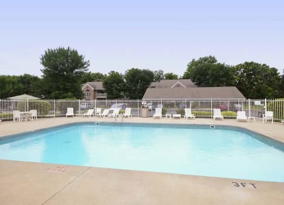 Large pool with spacious sundeck  at Bexley Village, Indiana