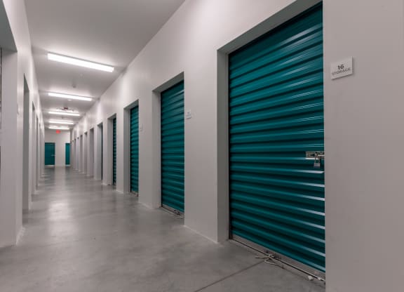 Hallway with Storage Spaces at The Whit Apartments, Indianapolis, IN