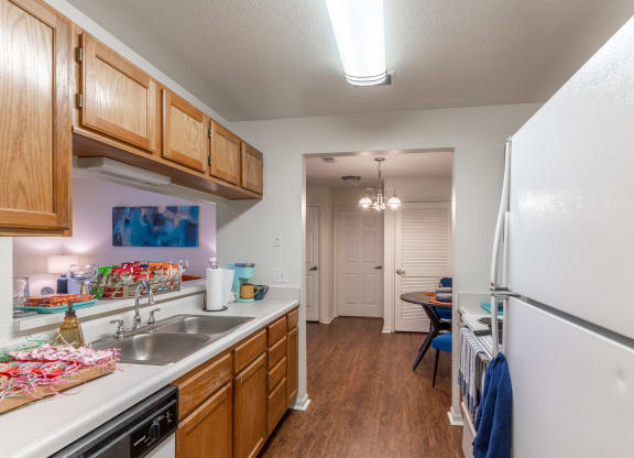 Modern Kitchen With Custom Cabinet at Bexley Village, Greenwood, 46143