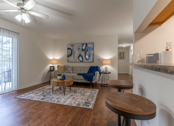Spacious living room at Barton Farms in Greenwood, IN 46143
