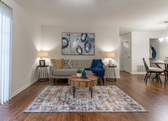 Spacious living room at Barton Farms in Greenwood, IN 46143