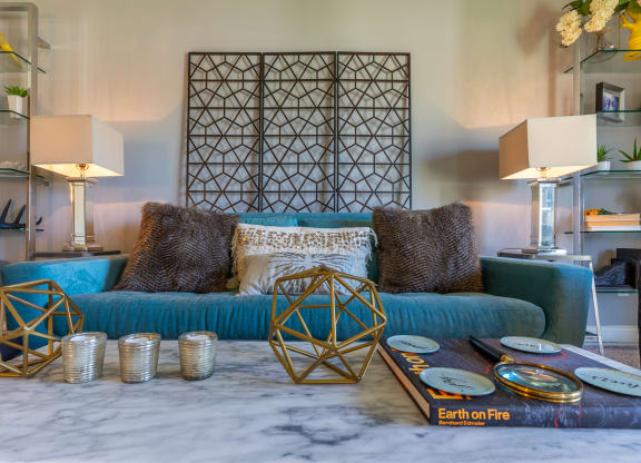 Living Room Interior at Hamilton Square Apartments, Indiana